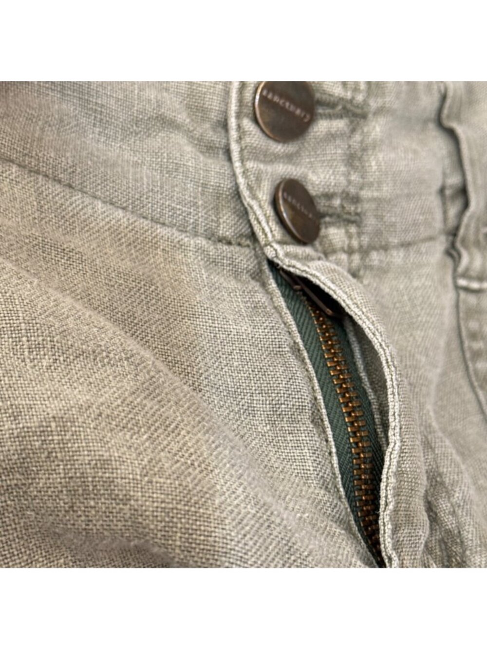 Sanctuary Terrain Crop Linen Size 26 Cargo Pants "Fatigue" Color Toggle Ankle - Picture 12 of 12